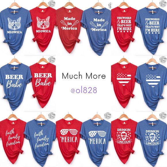 4th Of July Woman America T Shirt Top Tee - Picture 3 of 5